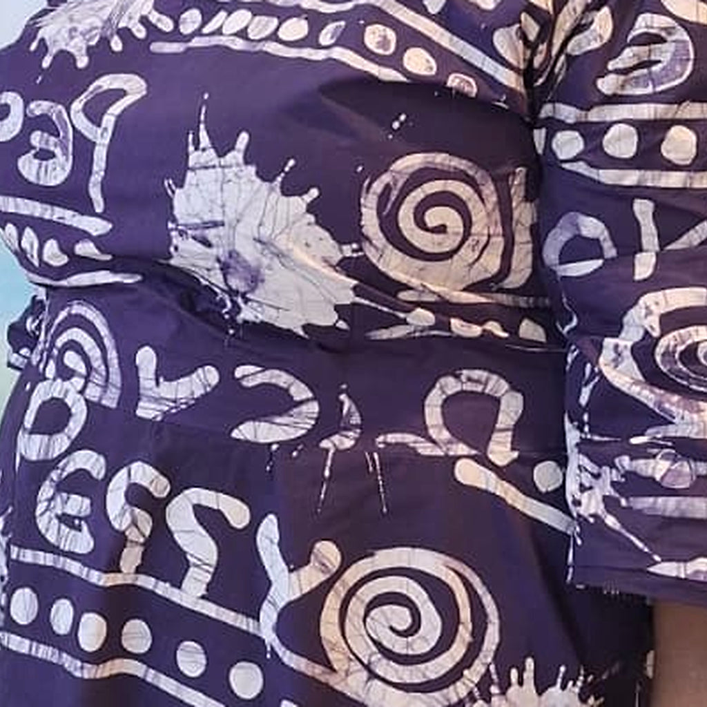 Royalty Tie-Dye Dress Set (Dress + Matching Headwrap)